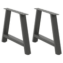 sofabordsben A-formet 2 stk. antracit 60 x (42-43) cm stål