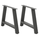 sofabordsben A-formet 2 stk. antracit 70x(42-43) cm stål