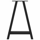 spisebordsben A-formet 2 stk. sort 50x(72-73) cm stål