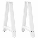 spisebordsben A-formet 2 stk. hvid 50x(72-73) cm stål
