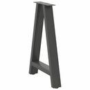 spisebordsben A-formet 2 stk. antracit 50x(72-73) cm stål