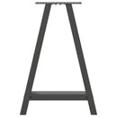 spisebordsben A-formet 2 stk. antracit 50x(72-73) cm stål