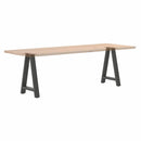 spisebordsben A-formet 2 stk. antracit 50x(72-73) cm stål