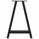 spisebordsben A-formet 2 stk. sort 60 x (72-73) cm stål