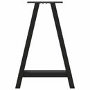 spisebordsben A-formet 2 stk. sort 60 x (72-73) cm stål
