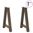 spisebordsben A-formet 2 stk. 60 x (72-73) cm stål