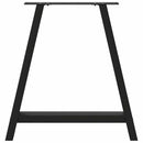 spisebordsben A-formet 2 stk. sort 70 x (72-73) cm stål