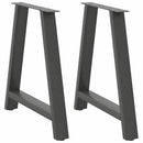 spisebordsben A-formet 2 stk. antracit 70 x (72-73) cm stål