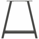 spisebordsben A-formet 2 stk. antracit 70 x (72-73) cm stål