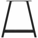 spisebordsben A-formet 2 stk. sort 80x(72-73) cm stål