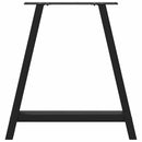 spisebordsben A-formet 2 stk. sort 80x(72-73) cm stål