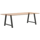 spisebordsben A-formet 2 stk. antracit 90x(72-73) cm stål