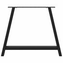 spisebordsben A-formet 2 stk. sort 100x(72-73) cm stål