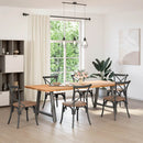 spisebordsben A-formet 2 stk. antracit 100x(72-73) cm stål