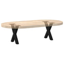 sofabordsben X-formet 2 stk. sort 30x(30-31) cm stål