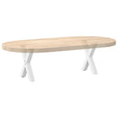 sofabordsben X-formet 2 stk. hvid 30x(30-31) cm stål