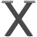 sofabordsben X-formet 2 stk. antracit 30x(30-31) cm stål