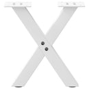 sofabordsben X-formet 2 stk. hvid 37x(30-31) cm stål