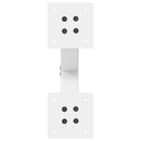 sofabordsben X-formet 2 stk. hvid 37x(30-31) cm stål