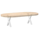 sofabordsben X-formet 2 stk. hvid 37x(30-31) cm stål