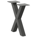 sofabordsben X-formet 2 stk. antracit 37x(30-31) cm stål