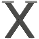 sofabordsben X-formet 2 stk. antracit 37x(30-31) cm stål