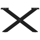 sofabordsben X-formet 2 stk. sort 50x(30-31) cm stål