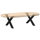 sofabordsben X-formet 2 stk. sort 50x(30-31) cm stål