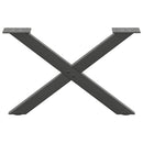 sofabordsben X-formet 2 stk. antracit 50x(30-31) cm stål