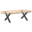sofabordsben X-formet 2 stk. antracit 50x(30-31) cm stål