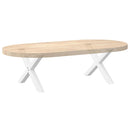 sofabordsben X-formet 2 stk. hvid 60x(30-31) cm stål