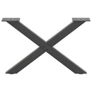 sofabordsben X-formet 2 stk. antracit 60x(30-31) cm stål