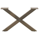 sofabordsben X-formet 2 stk. naturstål 60x(30-31) cm stål