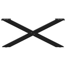 sofabordsben X-formet 2 stk. sort 70 x (30-31) cm stål