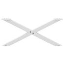 sofabordsben X-formet 2 stk. hvid 70 x (30-31) cm stål