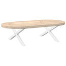 sofabordsben X-formet 2 stk. hvid 70 x (30-31) cm stål