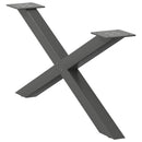 sofabordsben X-formet 2 stk. antracit 70x(30-31) cm stål