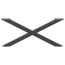 sofabordsben X-formet 2 stk. antracit 70x(30-31) cm stål