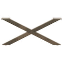 sofabordsben X-formet 2 stk. naturstål 70x(30-31) cm stål
