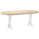 sofabordsben X-formet 2 stk. hvid 28 x (42-43) cm stål