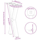 sofabordsben X-formet 2 stk. antracit 28 x (42-43) cm stål