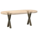 sofabordsben X-formet 2 stk. naturstål 28 x (42-43) cm stål