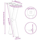 sofabordsben X-formet 2 stk. naturstål 28 x (42-43) cm stål