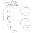 sofabordsben X-formet 2 stk. sort 38 x (42-43) cm stål