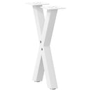 sofabordsben X-formet 2 stk. hvid 38 x (42-43) cm stål