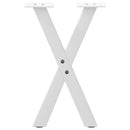 sofabordsben X-formet 2 stk. hvid 38 x (42-43) cm stål