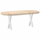 sofabordsben X-formet 2 stk. hvid 38 x (42-43) cm stål