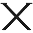 sofabordsben X-formet 2 stk. sort 50 x (42-43) cm stål