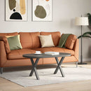 sofabordsben X-formet 2 stk. antracit 50x(42-43) cm stål