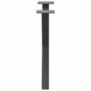 sofabordsben X-formet 2 stk. antracit 50x(42-43) cm stål
